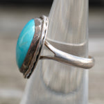 Vintage Sterling Turquoise Ring 5.25