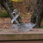 Vintage Glass Swan Dish