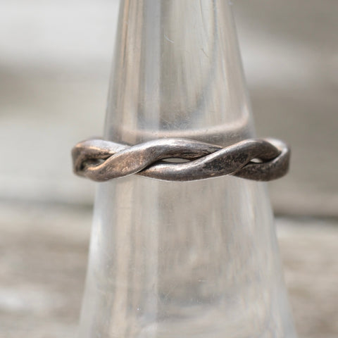 Vintage Sterling Braided Band 6