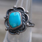 Vintage Sterling Turquoise Ring 5.75