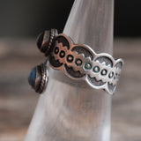 Vintage Sterling Stamped Overpass Ring 7