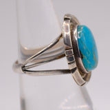 Vintage Sterling Turquoise Ring 7.5