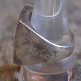 Vintage Sterling Turquoise Jet and MOP Inlay Ring 10.5