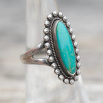 Vintage Sterling Turquoise Ring 5.75