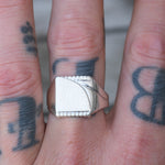 Vintage Sterling Silver Signet Ring 10.25