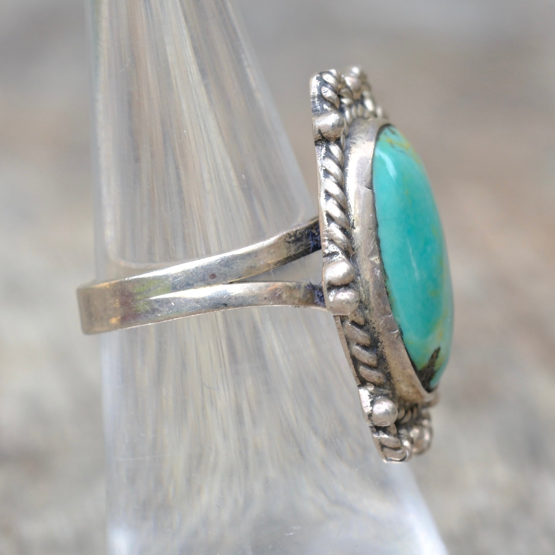 Vintage Sterling Turquoise Ring 6