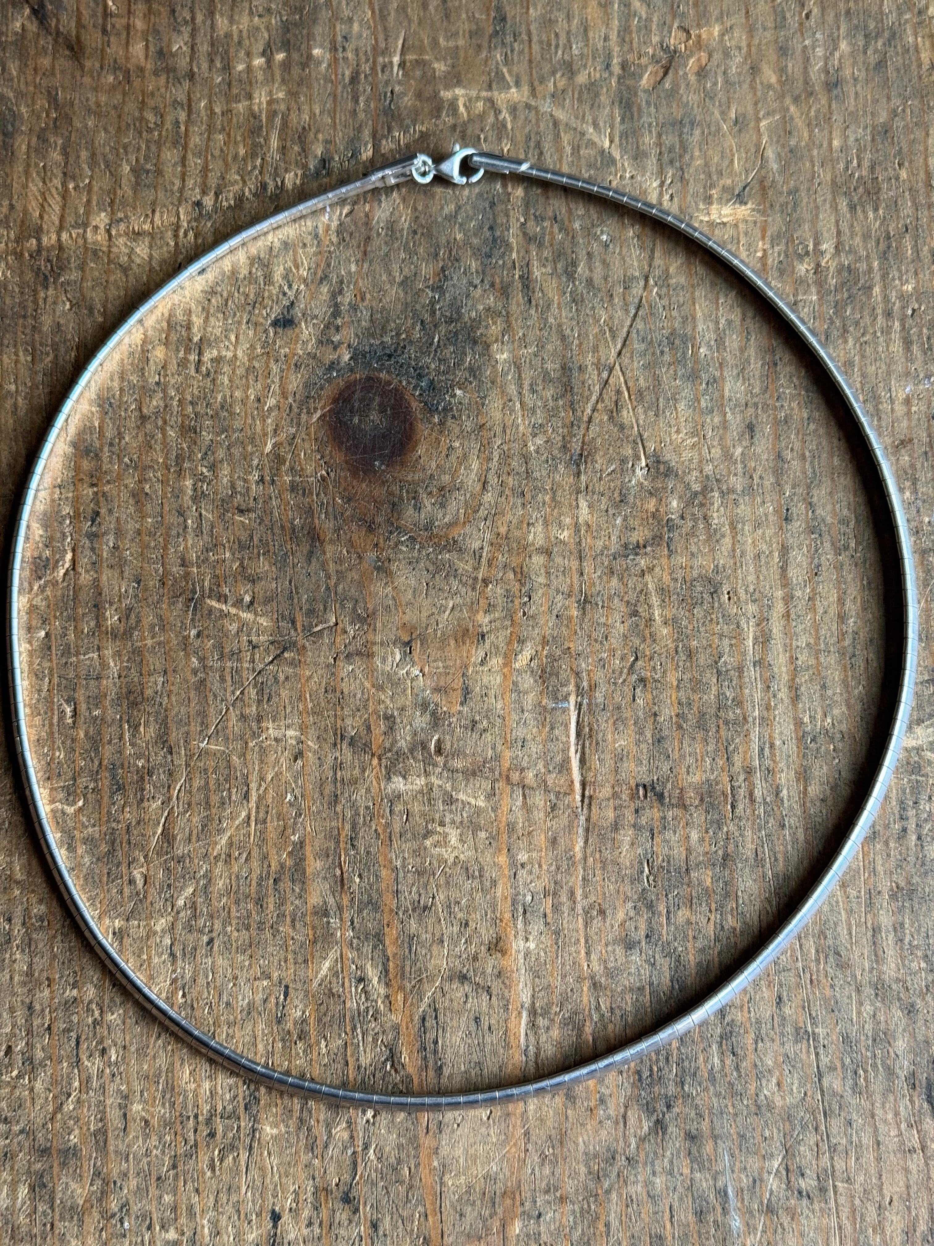 Vintage Sterling Silver 16.5” Snake Box Snake Collar