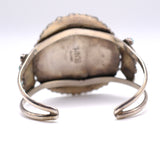 Vintage Sterling Turquoise Petit Point Cuff Bracelet 6"