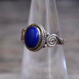Vintage Sterling Lapis Ring 5.5