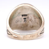 Vintage Sterling Hematite Thunderbird Ring 11