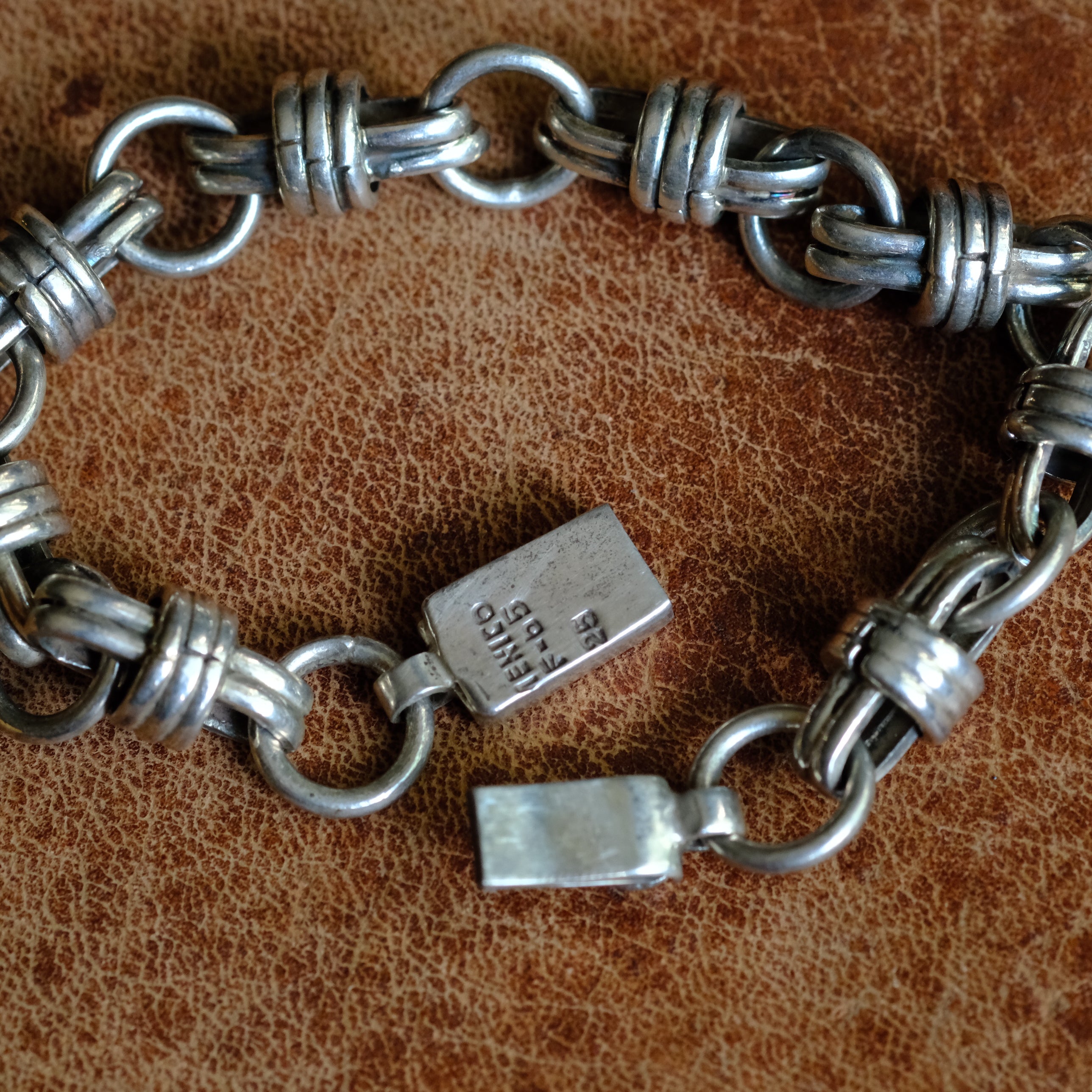 Vintage Sterling Silver Fancy Link Chain Bracelet