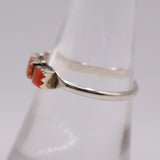 Vintage Sterling Coral Band Ring 8