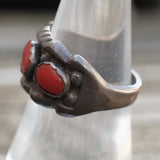 Vintage Sterling Coral Band 7.75