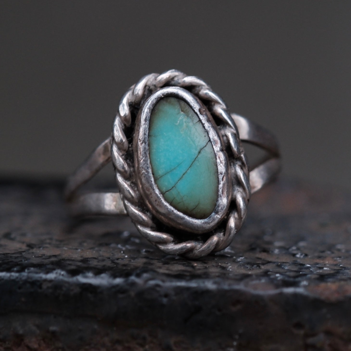 Vintage Sterling Turquoise Ring 5