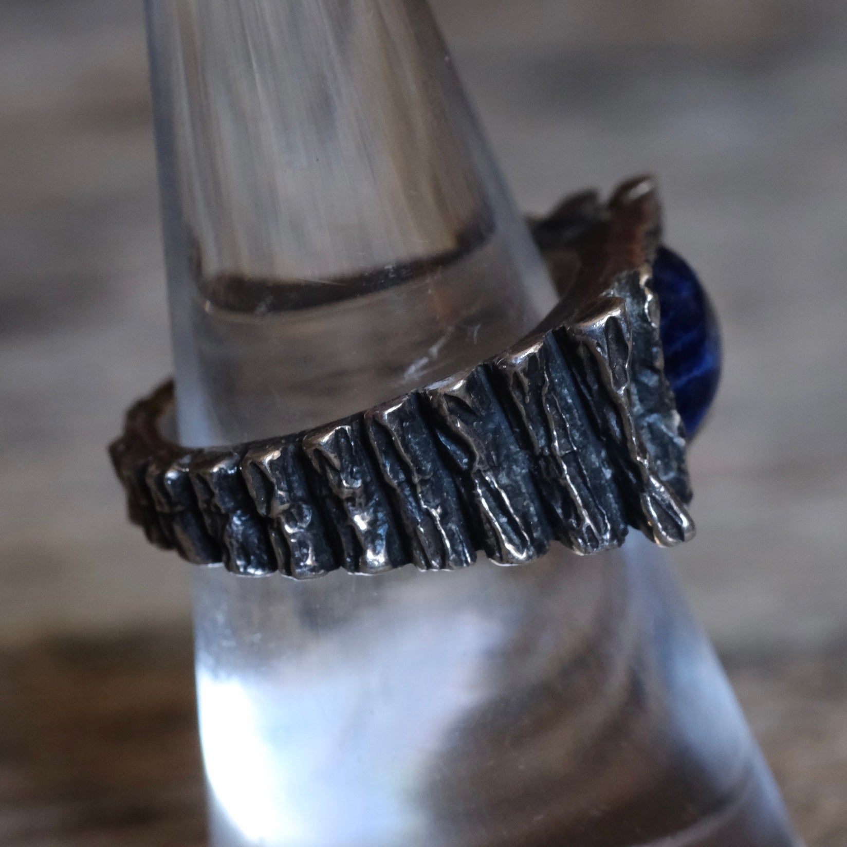 Vintage Sterling Lapis Ring 7.25
