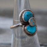Vintage Sterling Effie Turquoise Snake Ring 6