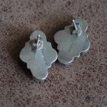 Vintage Sterling Onyx Cluster Earrings