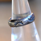 Vintage Sterling Silver Stamped Band 7.25
