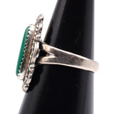 Vintage Sterling Malachite Ring 5
