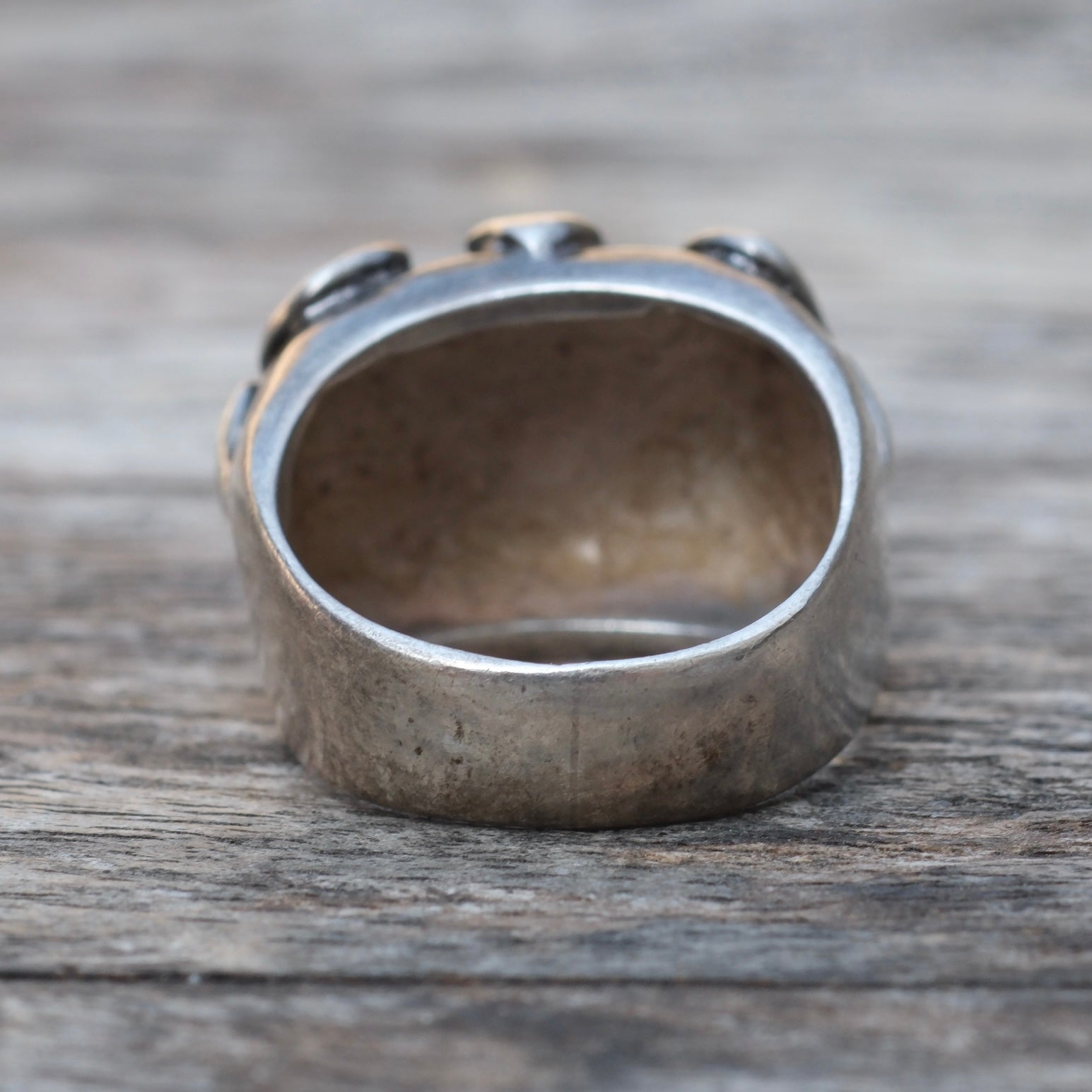 Vintage Sterling Onyx Ring 5.75