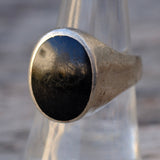 Vintage Sterling Onyx Signet Ring 8.5