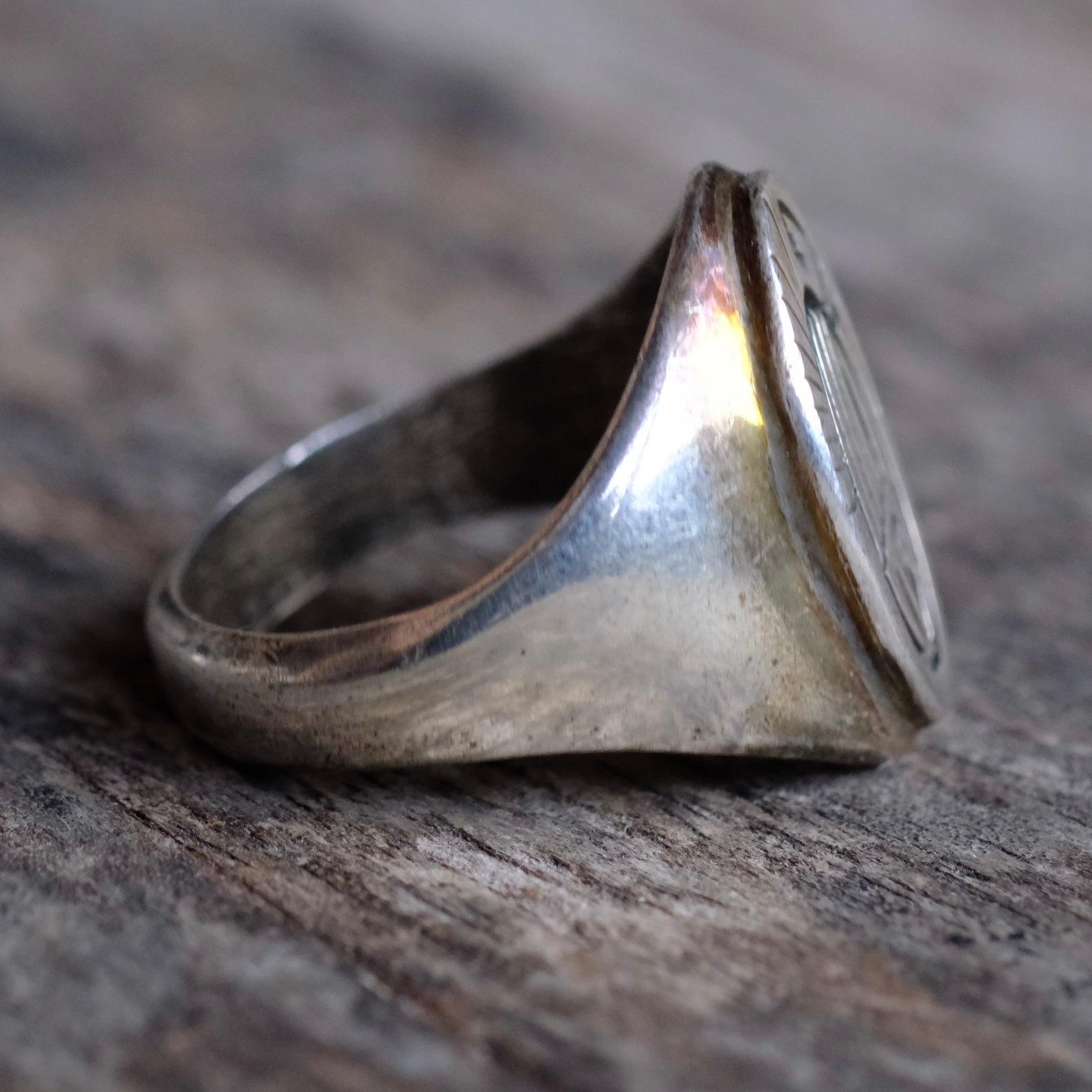 Vintage Sterling Silver Hopi Bear Claw Ring 10