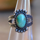 Vintage Sterling Turquoise Fred Harvey Era Ring 4.25