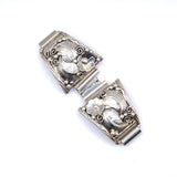 Vintage Sterling Blossom Feather Watch Band