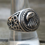 Vintage Sterling Silver Eagle Signet Ring 10