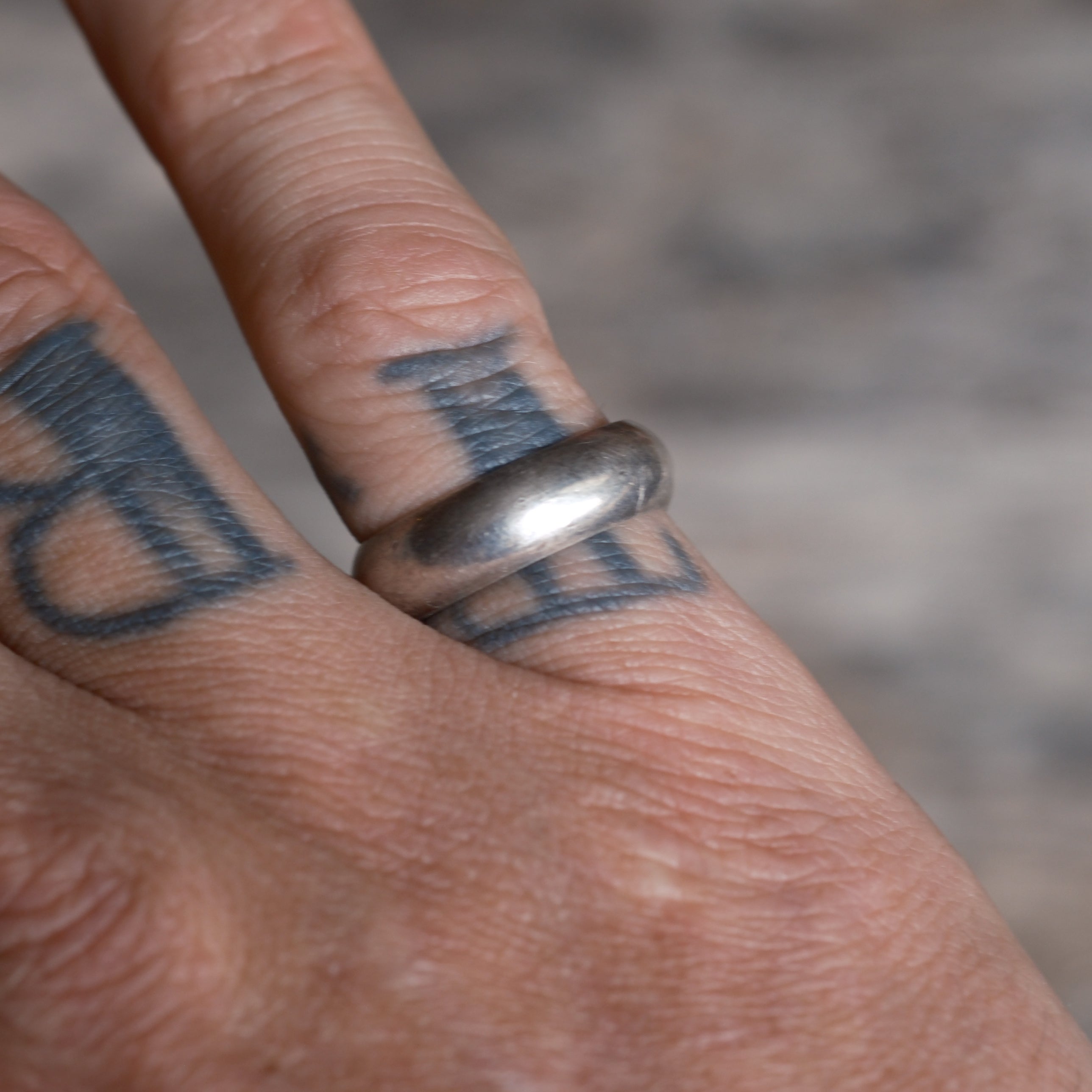 Vintage Sterling Silver Band Ring 7