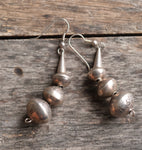Vintage Sterling Beaded Dangle Earrings