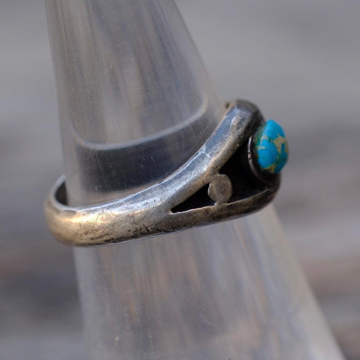 Vintage Sterling Turquoise Band 4.5