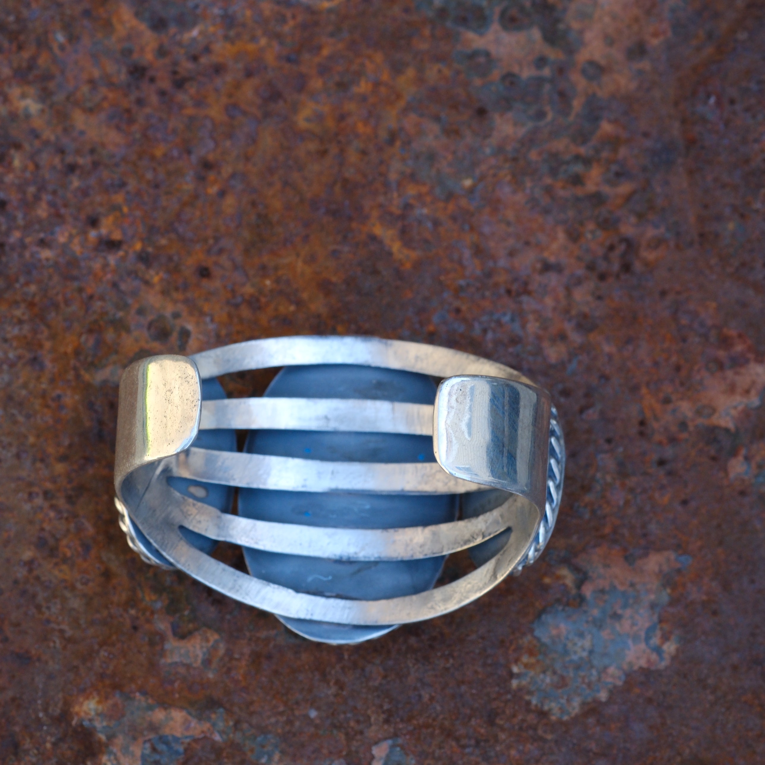 Huge 3-Stone Turquoise Cuff Bracelet