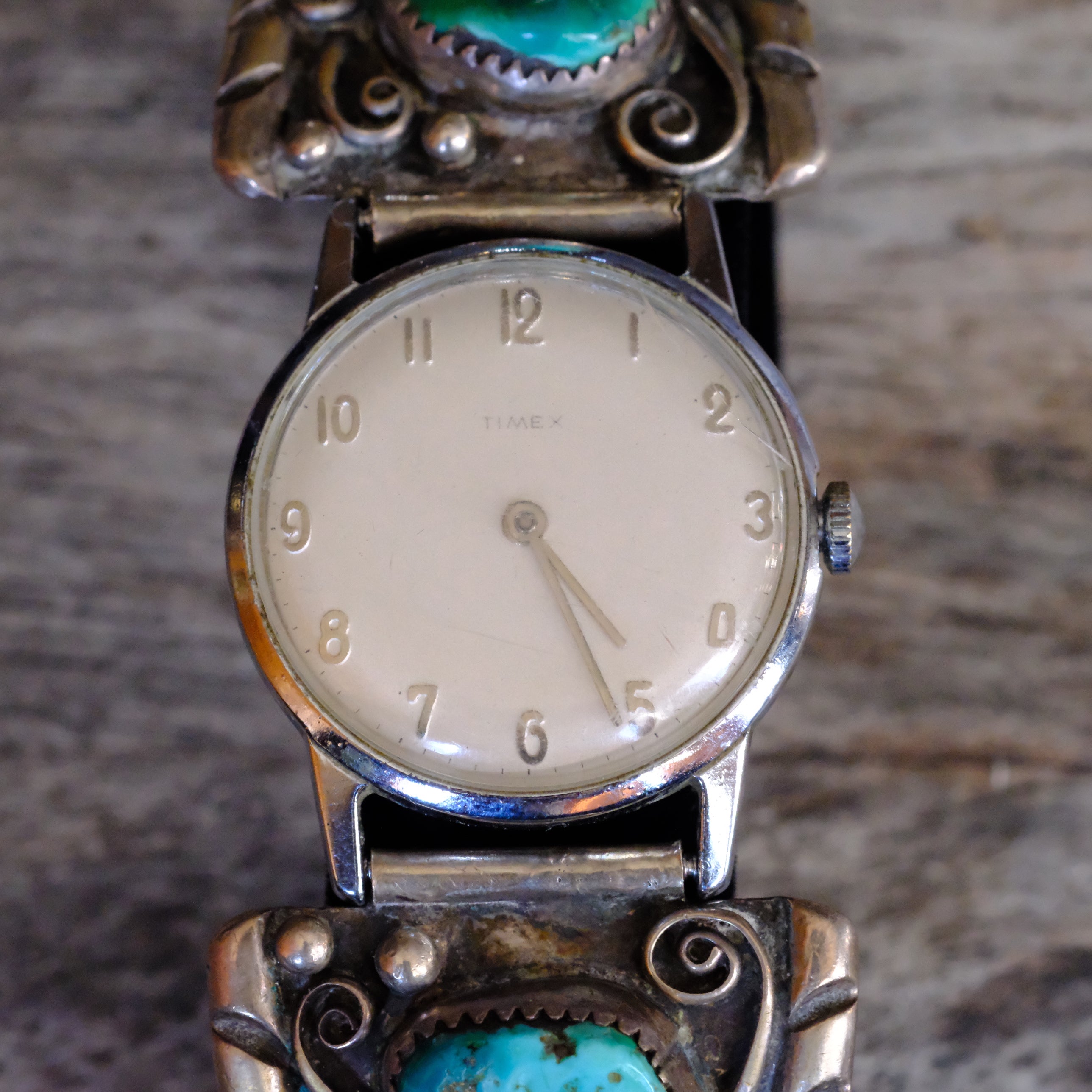 Vintage Sterling Turquoise and Coral Watch