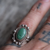 Vintage Sterling Turquoise Ring 5.5