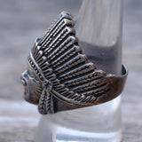 Vintage Sterling Silver Big Chief Ring 9.25