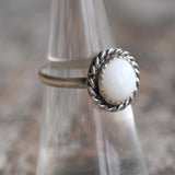 Vintage Sterling Mother Of Pearl Ring 6