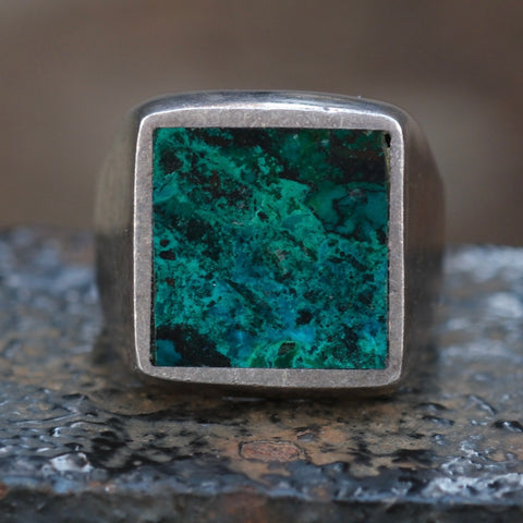Vintage Sterling Chrysocolla Ring 8
