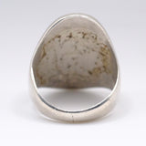 Vintage Sterling Multistone Inlay Eagle Ring 9.25