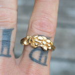 Vintage Gold Plated Nugget Ring 13
