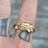 Vintage Gold Plated Nugget Ring 13