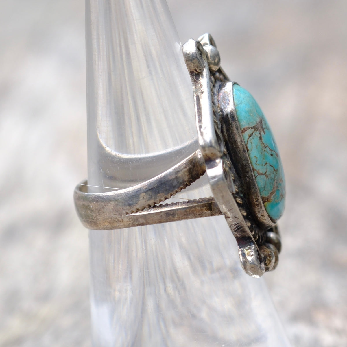 Vintage Sterling Turquoise Ring 5.5