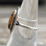 Vintage Sterling Tigers Eye Ring 6.25
