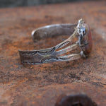 1950's Vintage Agate Stamped Cuff