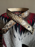 Vintage Stitched Snakeskin Belt