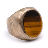 Vintage Sterling Tigers Eye Signet Ring 10.25