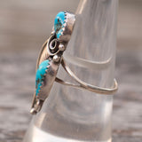 Vintage Sterling 2-Stone Feather Ring 8.25