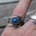 Vintage Sterling Lapis Band 7