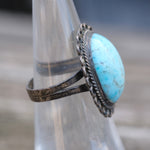 Vintage Sterling Turquoise Ring 5.75