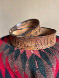 Vintage Hand Tooled Brown Leather ‘DWAIN’ Belt